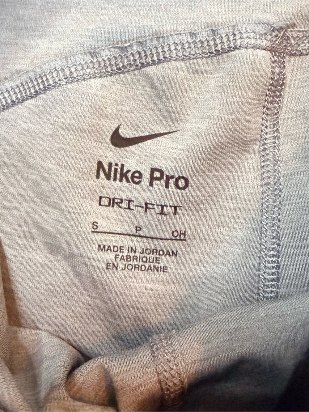 Nike Pro Dri-FIT Athletic Top — Light Gray